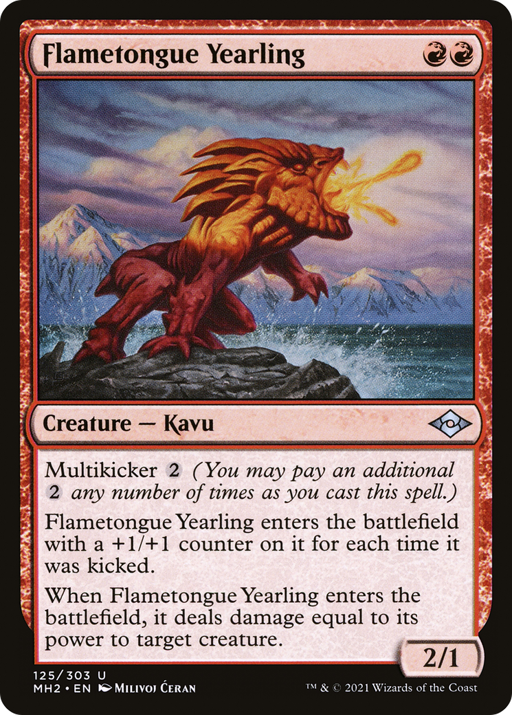 Flametongue Yearling - Foil [Modern Horizons 2]