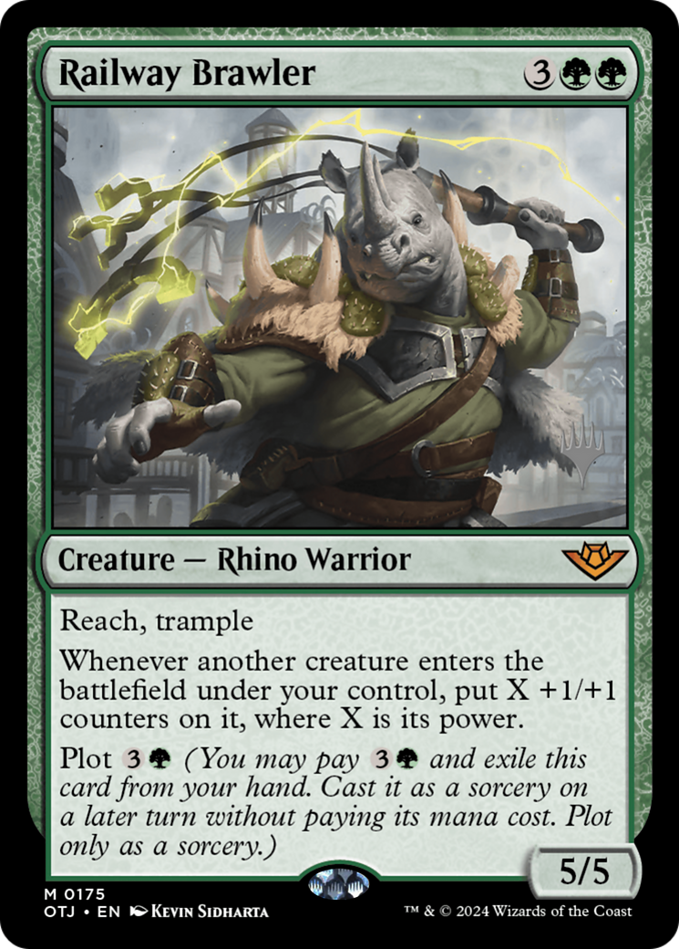 Railway Brawler (PPOTJ-175) [Promo Pack: Outlaws of Thunder Junction Promos]