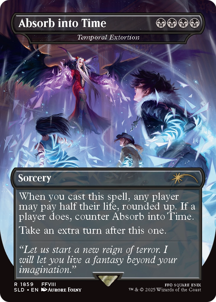 Absorb into Time - Temporal Extortion (SLD-1859) (Borderless) [Secret Lair Drop]