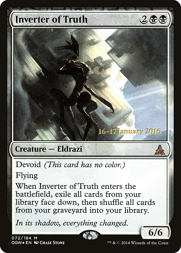 Inverter of Truth (PRE-072) [Oath of the Gatewatch Promos] Foil
