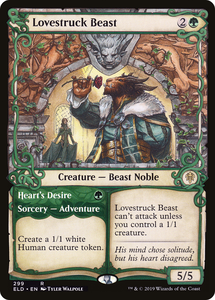Lovestruck Beast (Showcase) (ELD-299) [Throne of Eldraine] Foil