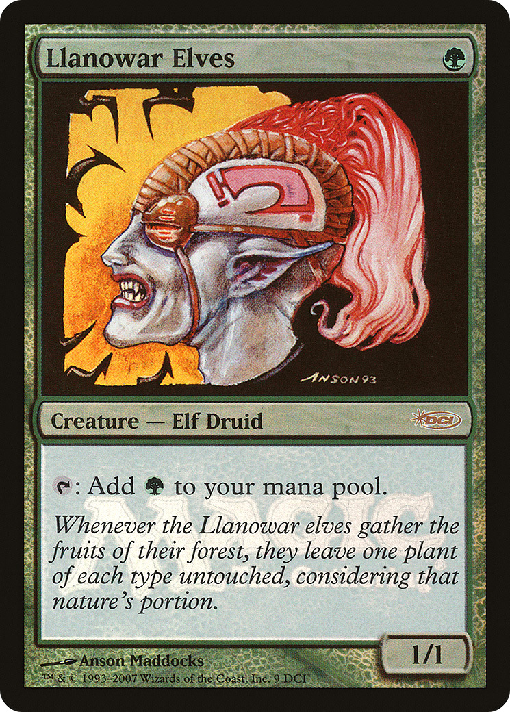 Llanowar Elves (WPN-009) [DCI Promos] Foil