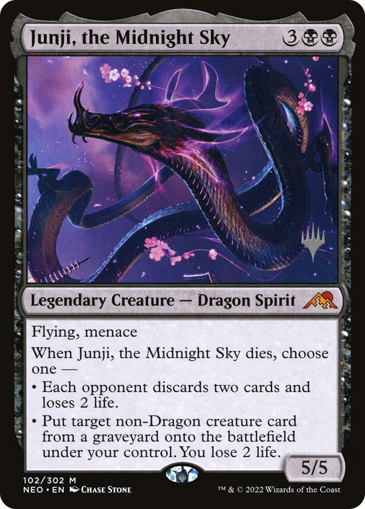 Junji, the Midnight Sky (PPNEO-102) [Promo Pack: Kamigawa: Neon Dynasty Promos] Foil