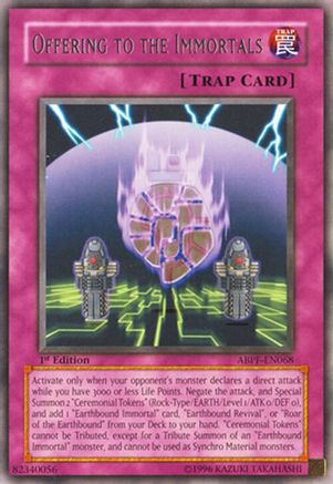 Offering to the Immortals (Rare) (ABPF-EN068) - Absolute Powerforce 1st Edition