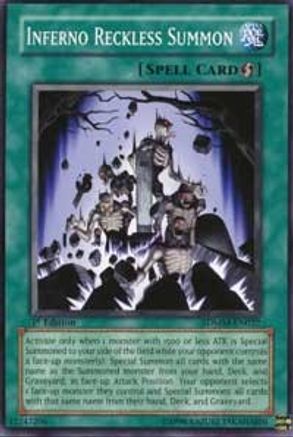 Inferno Reckless Summon (Common) (SDMM-EN027) - Structure Deck: Machina Mayhem Unlimited