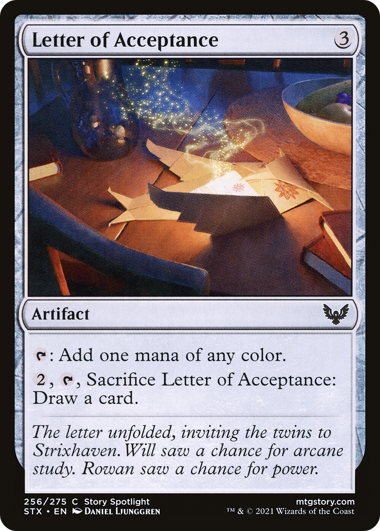 Letter of Acceptance (STX-256) [Strixhaven: School of Mages] Foil