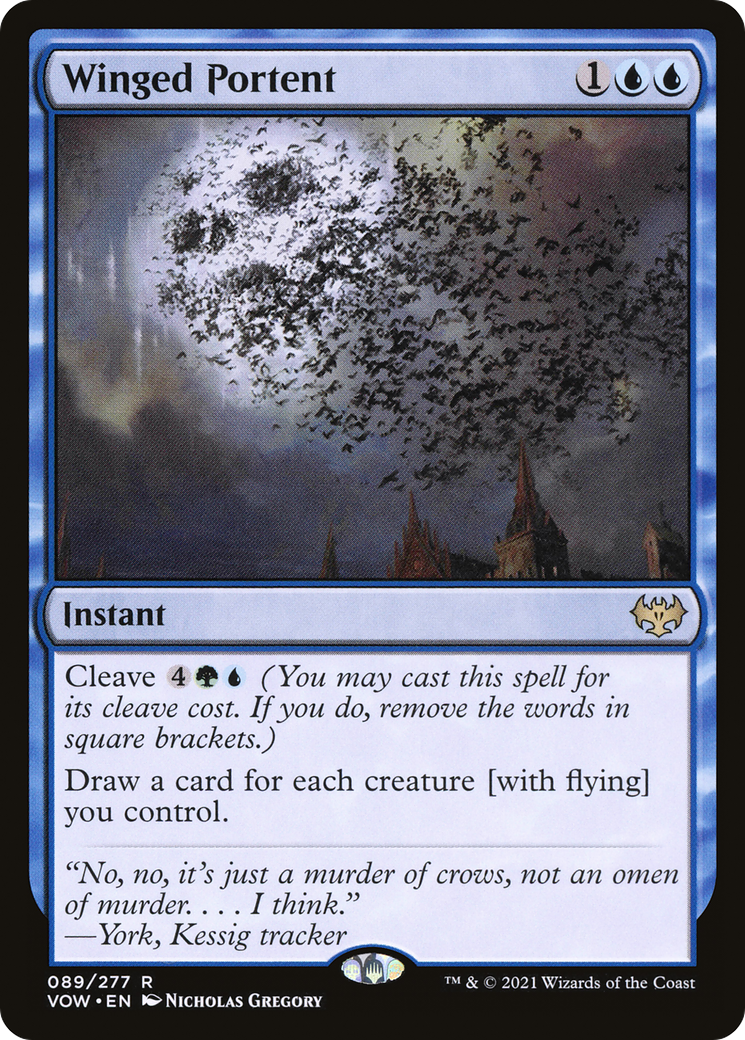 Winged Portent - Foil [Innistrad: Crimson Vow]