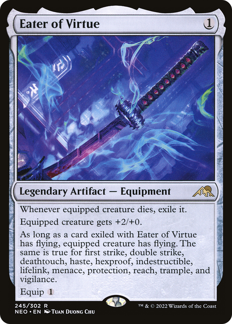 Eater of Virtue (NEO-245) [Kamigawa: Neon Dynasty] Foil