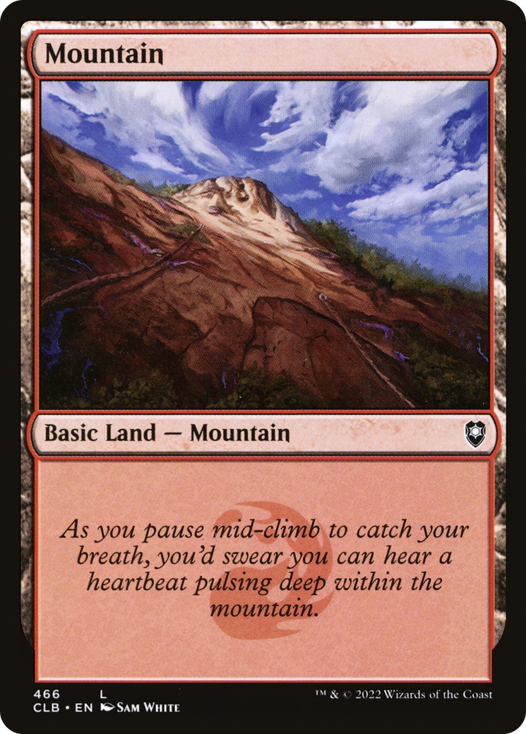 Mountain (466) - Foil [Commander Legends: Battle for Baldur's Gate]