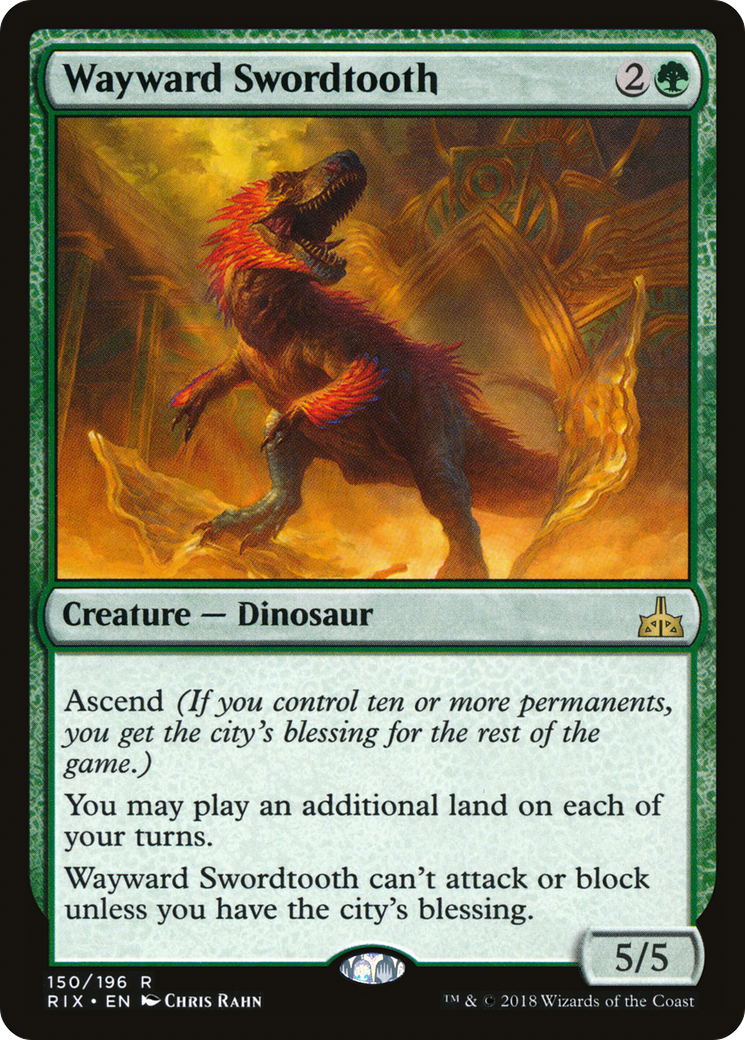 Wayward Swordtooth (RIX-150) [Rivals of Ixalan]