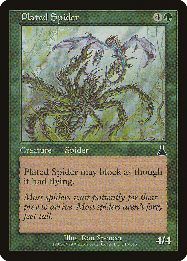 Plated Spider (UDS-116) [Urza's Destiny]