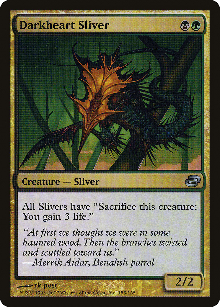 Darkheart Sliver (PLC-155) [Planar Chaos]