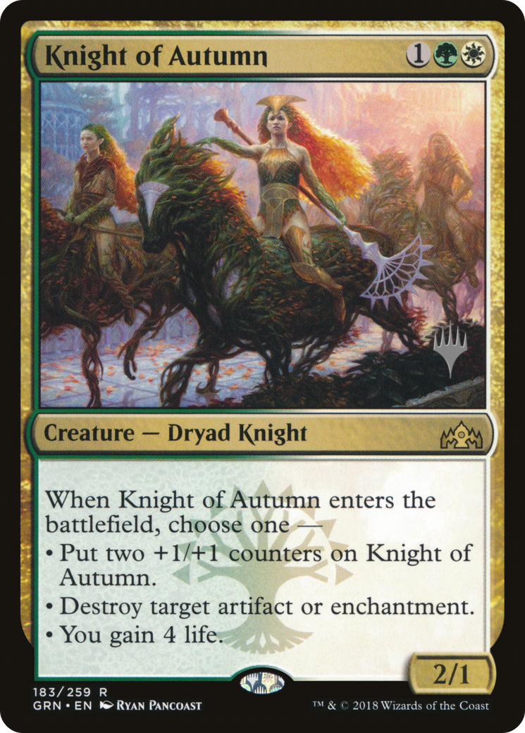 Knight of Autumn (PPM20-183) [Promo Pack: Guilds of Ravnica Promos]