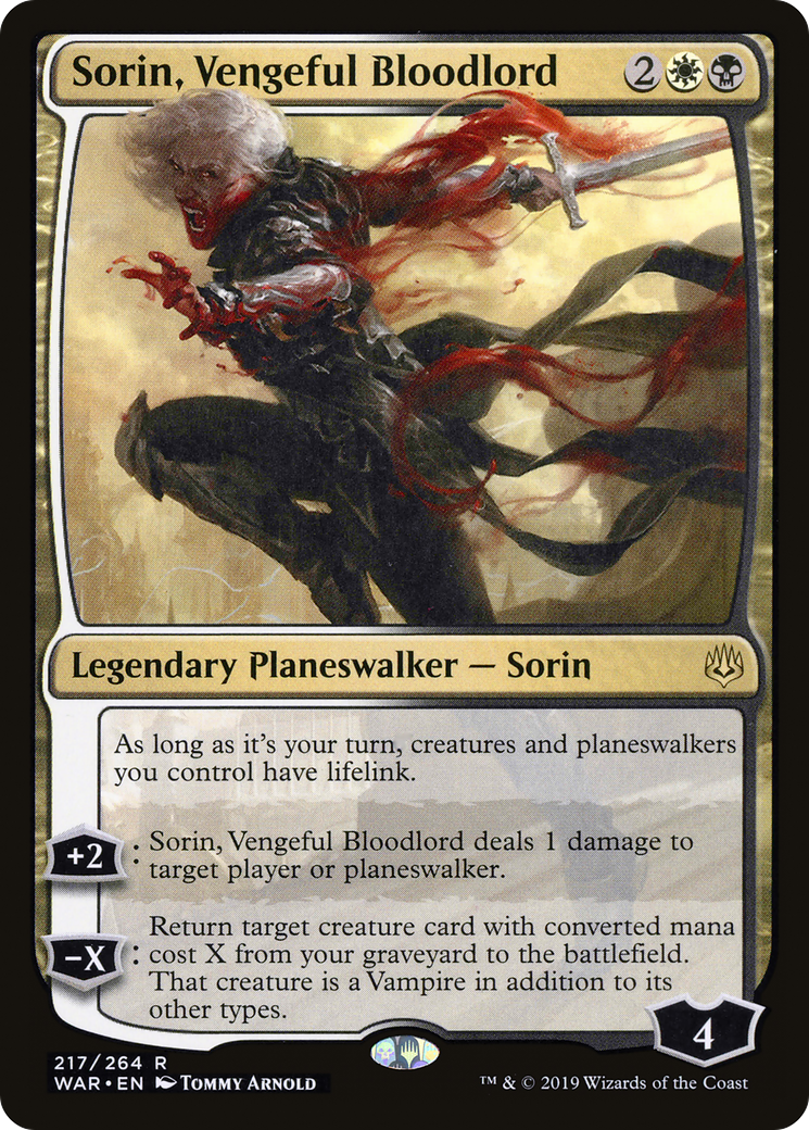Sorin, Vengeful Bloodlord (WAR-217) [War of the Spark] Foil