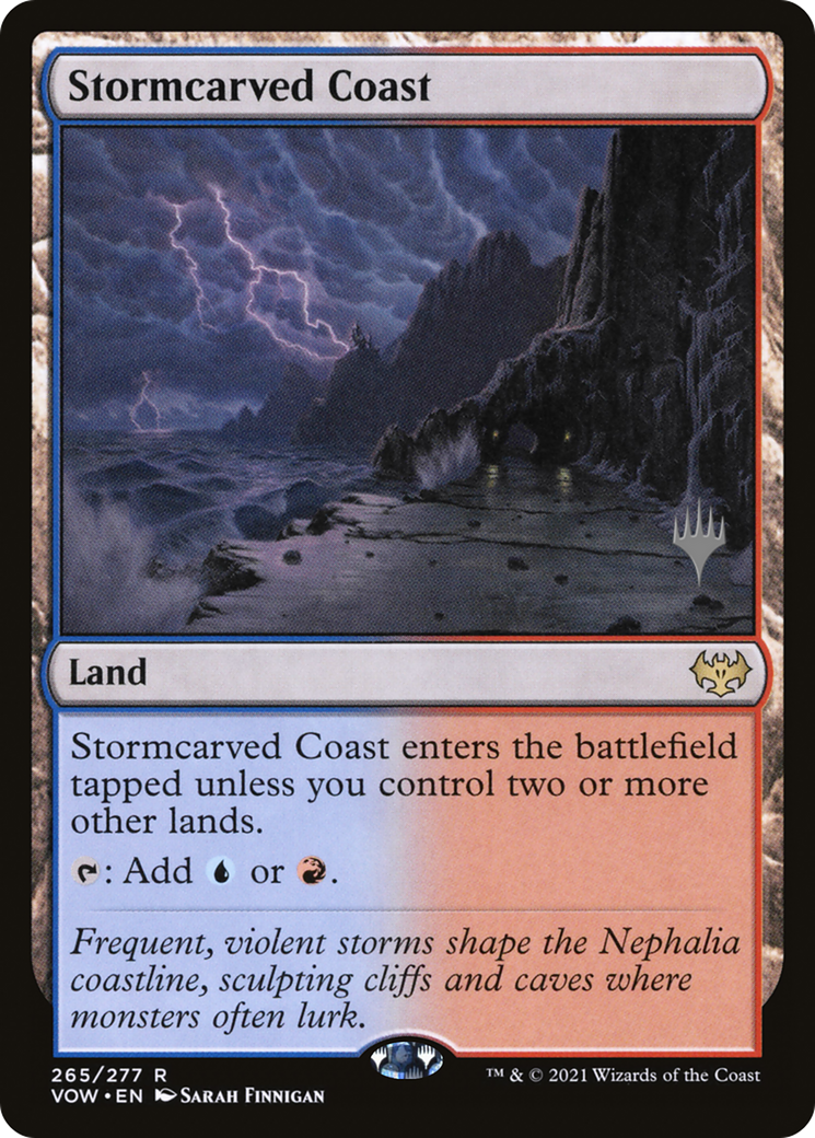 Stormcarved Coast (PPDMU-265) [Promo Pack: Innistrad: Crimson Vow Promos] Foil