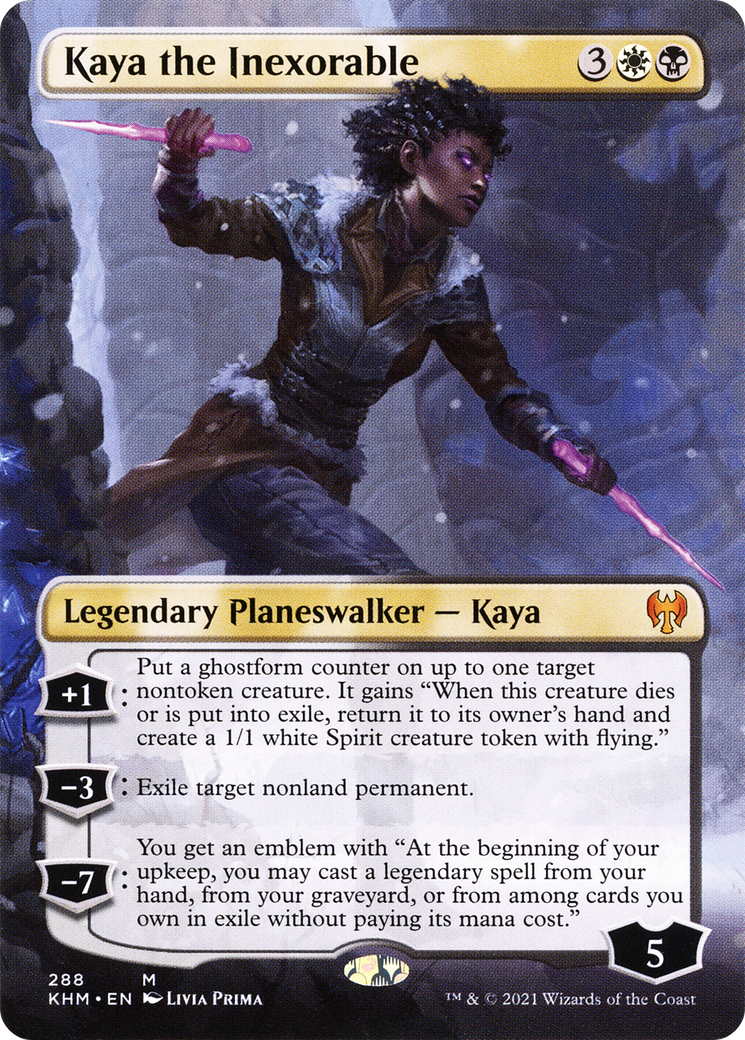 Kaya the Inexorable (Borderless) (KHM-288) [Kaldheim] Foil