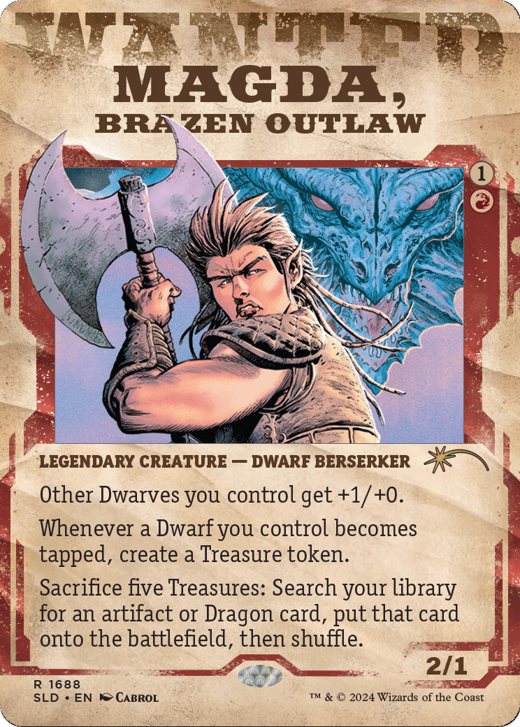 Magda, Brazen Outlaw (SLD-1688) (Showcase) (Borderless) [Secret Lair Drop]