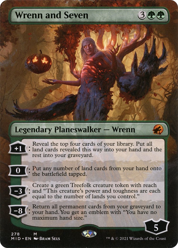 Wrenn and Seven (Borderless) (MID-278) [Innistrad: Midnight Hunt]