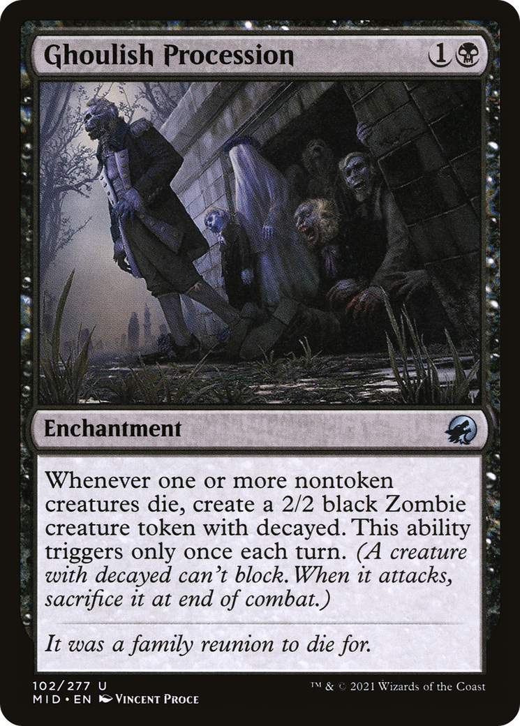 Ghoulish Procession (MID-102) [Innistrad: Midnight Hunt]