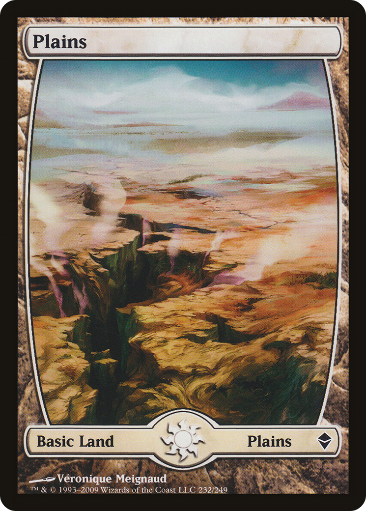 Plains (232) - Full Art (ZEN-232) [Zendikar] Foil