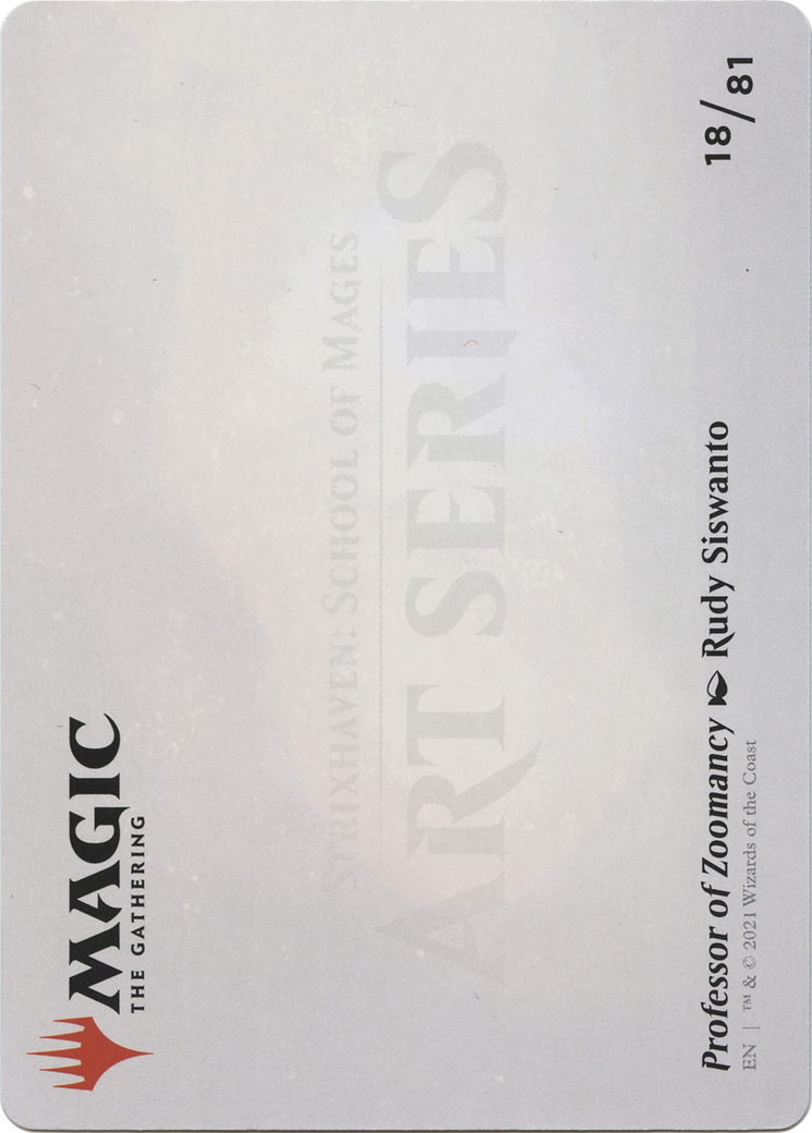 Professor of Zoomancy // Professor of Zoomancy (ASTX-018) (Borderless) [Strixhaven Art Series] Foil