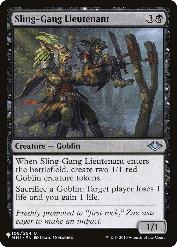 Sling-Gang Lieutenant (LIST-108/254) [The List]