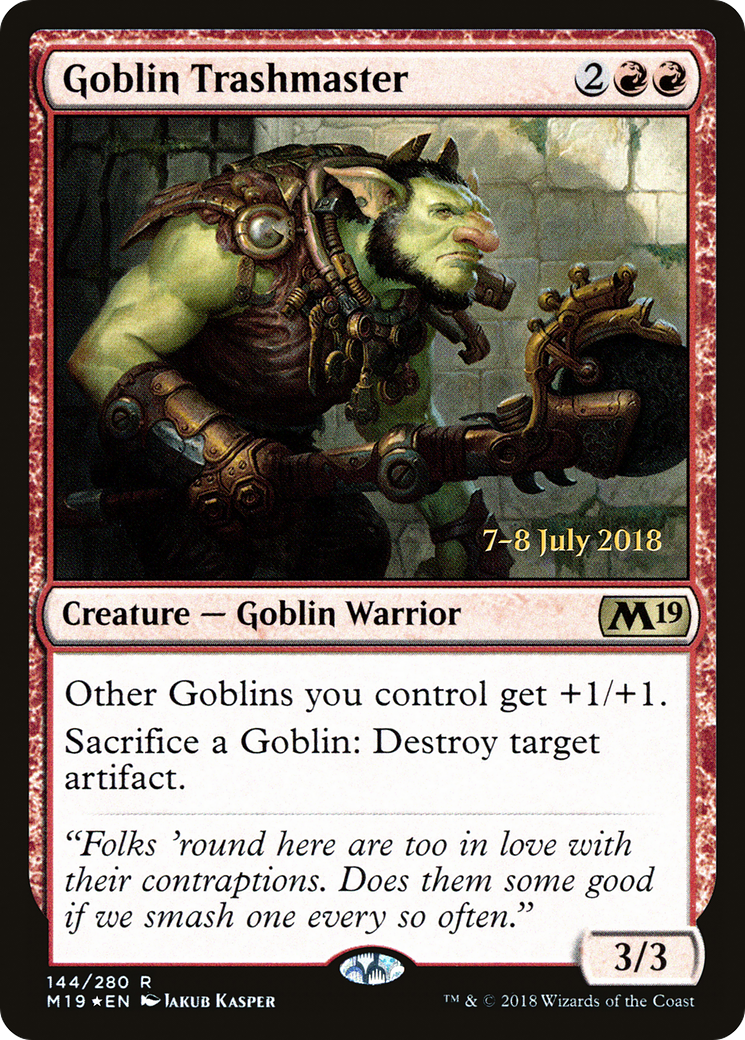 Goblin Trashmaster (PRE-144) [Core Set 2019 Promos] Foil