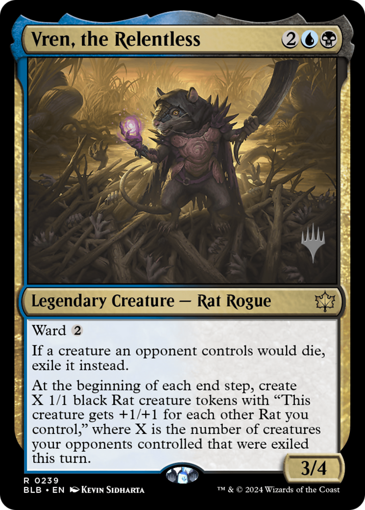 Vren, the Relentless (PPBLB-239) [Promo Pack: Bloomburrow Promos] Foil