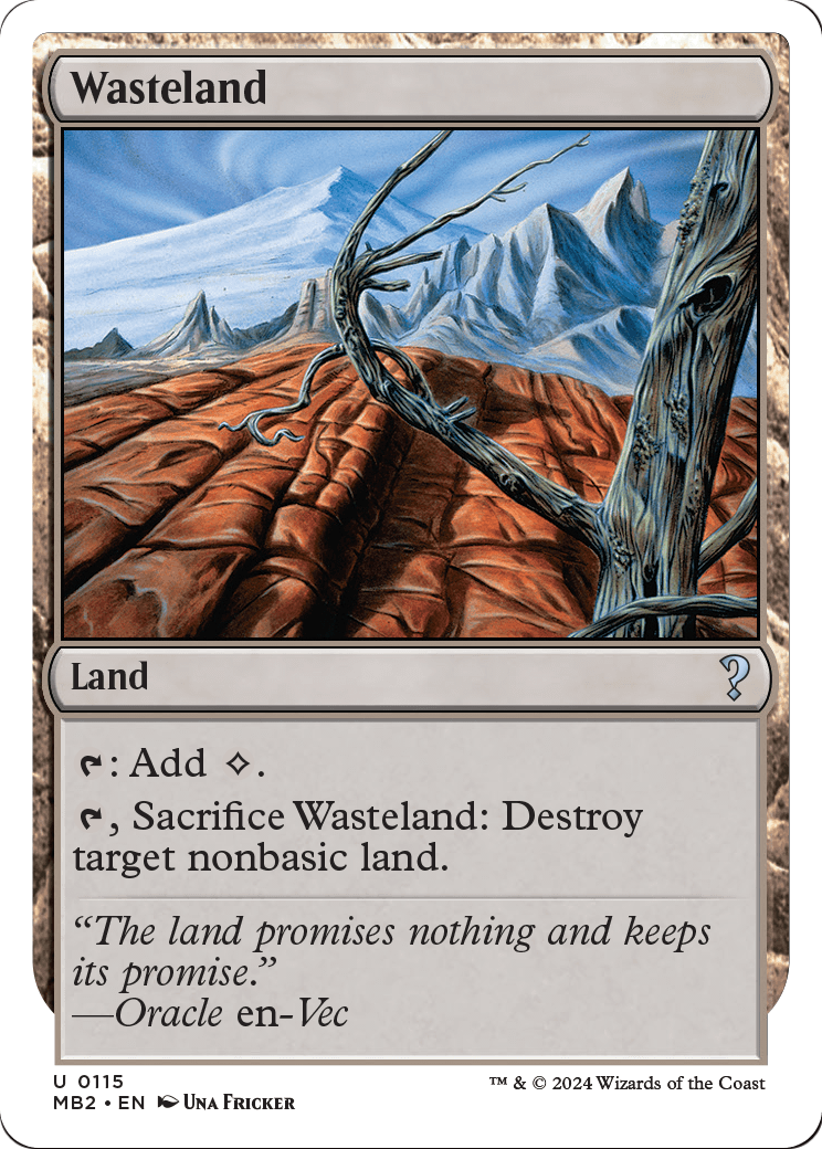 Wasteland (White Border) (MB2-115) [Mystery Booster 2]
