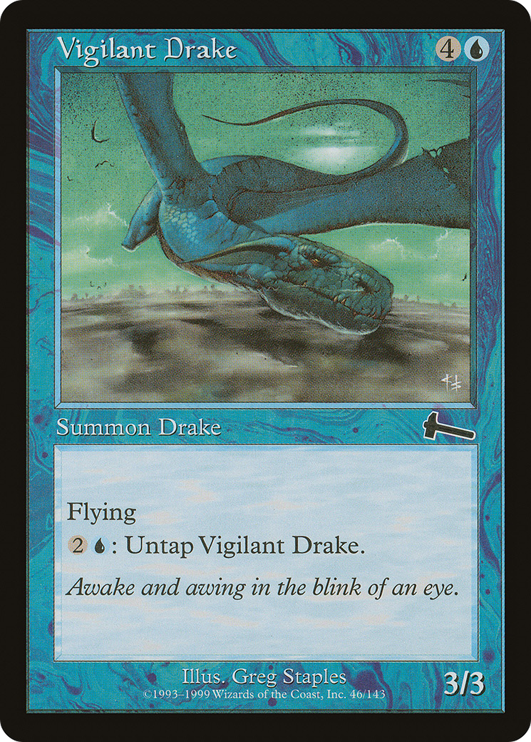 Vigilant Drake (ULG-046) [Urza's Legacy] Foil