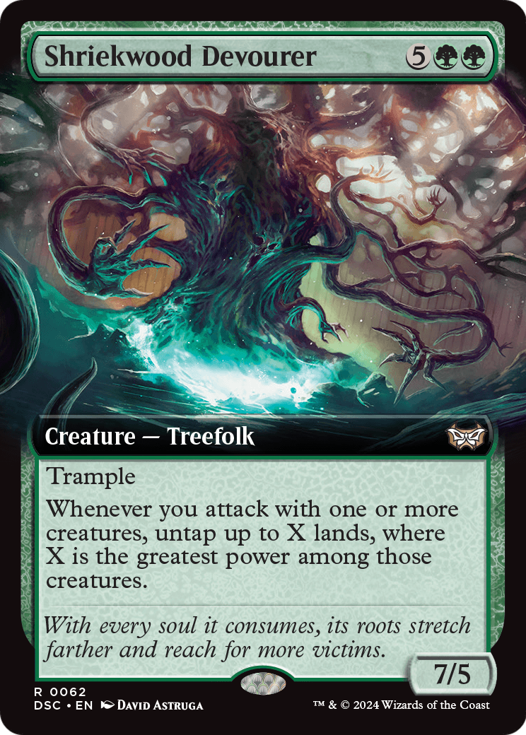 Shriekwood Devourer (Extended Art) (DSC-062) [Duskmourn: House of Horror Commander]