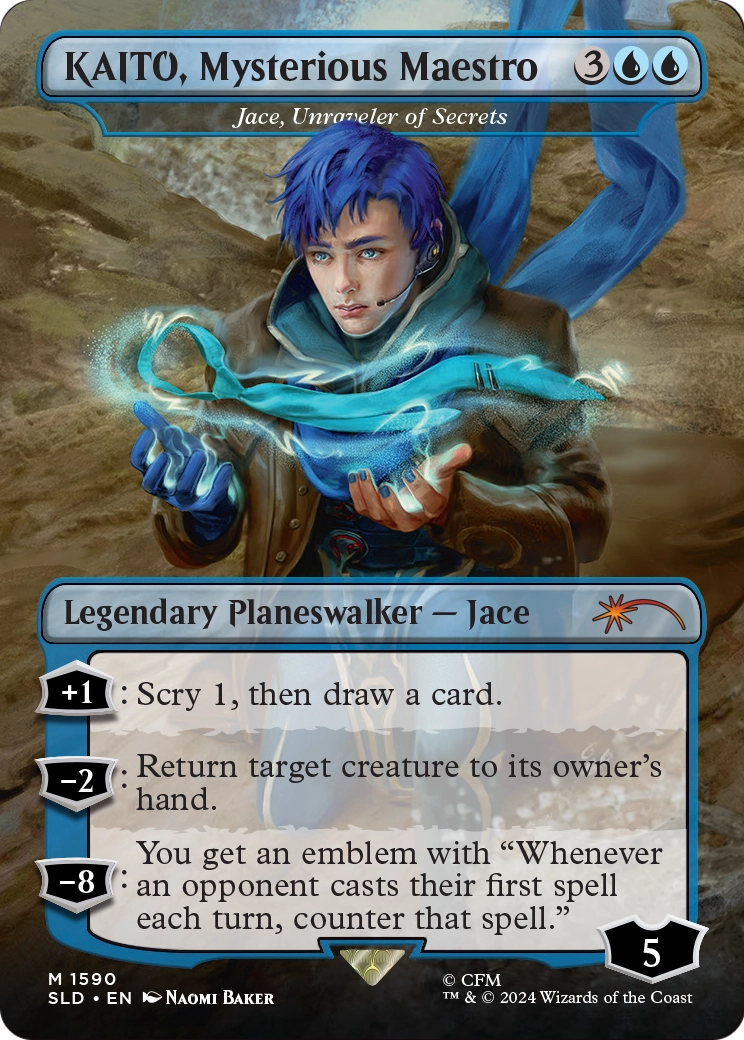 KAITO, Mysterious Maestro - Jace, Unraveler of Secrets (SLD-1590) (Borderless) [Secret Lair Drop]
