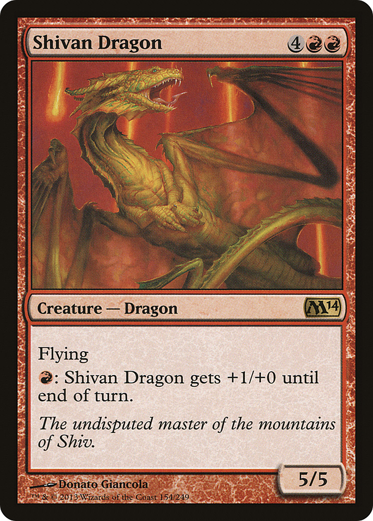 Shivan Dragon (M14-154) [Magic 2014] Foil