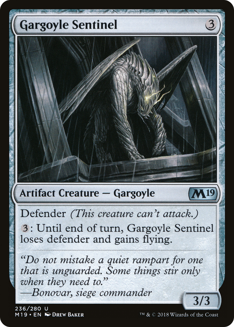 Gargoyle Sentinel (M19-236) [Core Set 2019] Foil