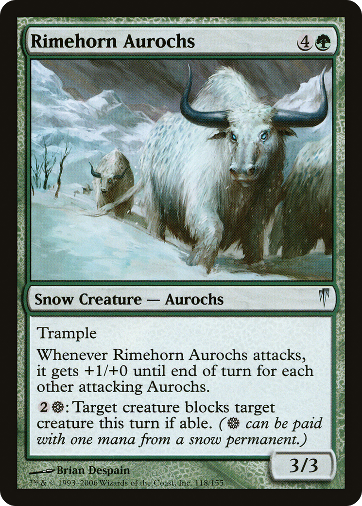 Rimehorn Aurochs (CSP-118) [Coldsnap] Foil