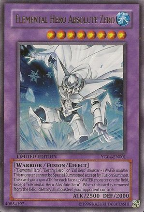 Elemental Hero Absolute Zero (Ultra Rare) (YG04-EN001) - Miscellaneous Promotional Cards Limited