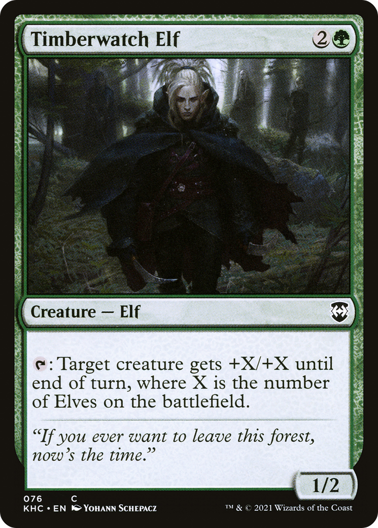 Timberwatch Elf (KHC-076) [Kaldheim Commander]