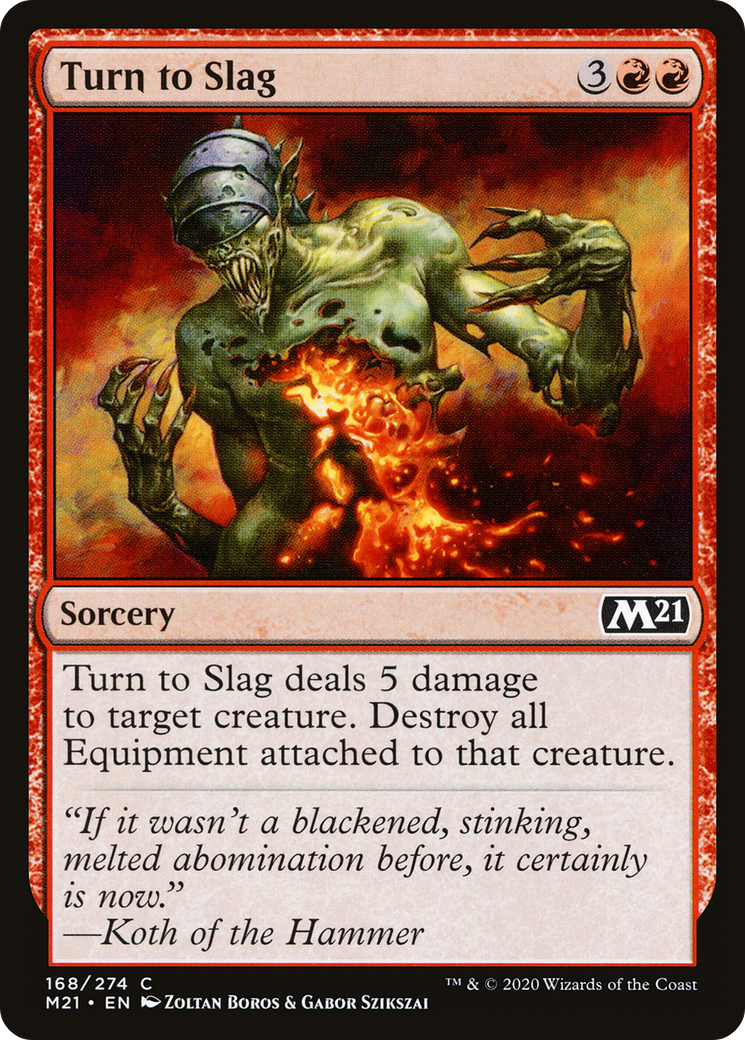 Turn to Slag (M21-168) [Core Set 2021] Foil