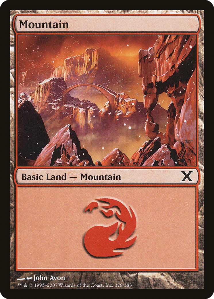 Mountain (10E-378) [Tenth Edition] Foil