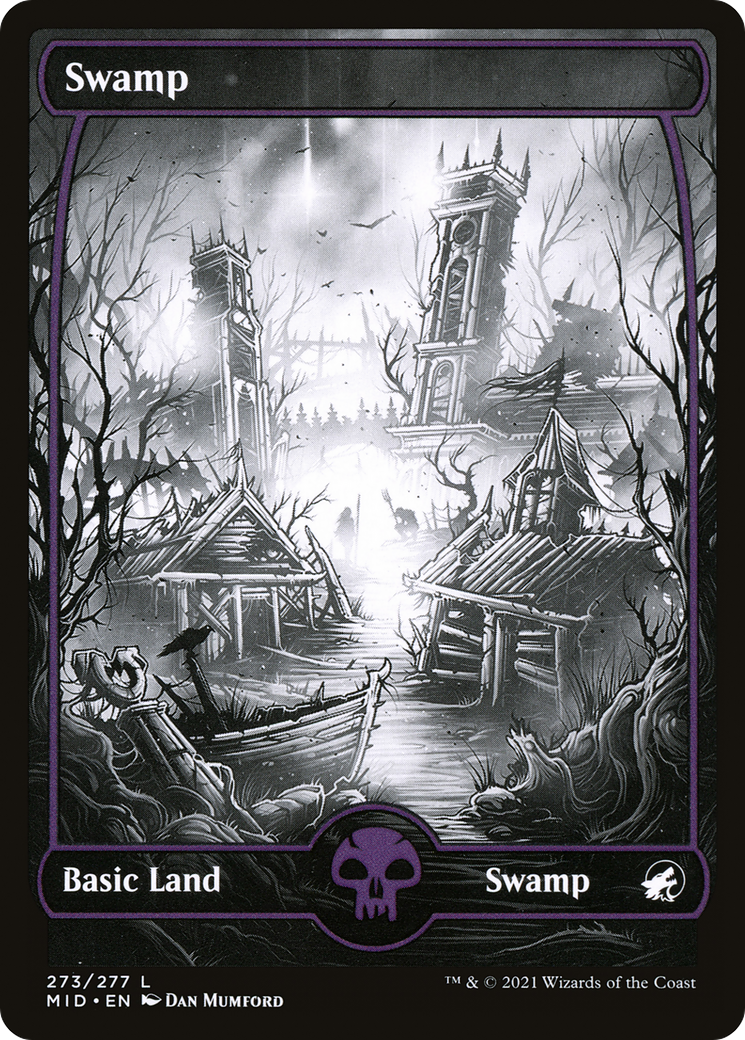 Swamp (MID-273) (Showcase) [Innistrad: Midnight Hunt] Foil