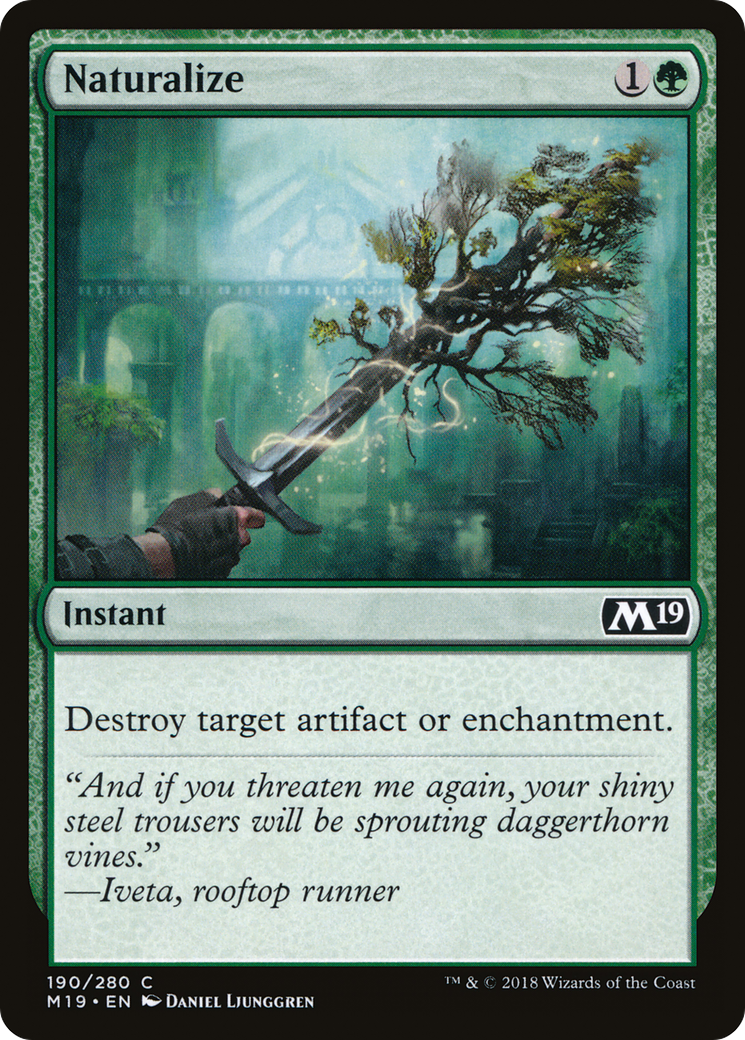 Naturalize (M19-190) [Core Set 2019] Foil