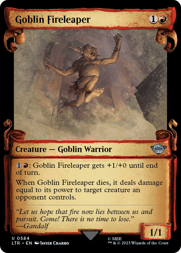 Goblin Fireleaper (Showcase Scrolls) (LTR-584) [The Lord of the Rings: Tales of Middle-earth] Foil