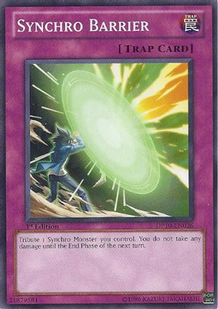 Synchro Barrier (Common) (DP10-EN026) - Duelist Pack 10: Yusei 3 1st Edition