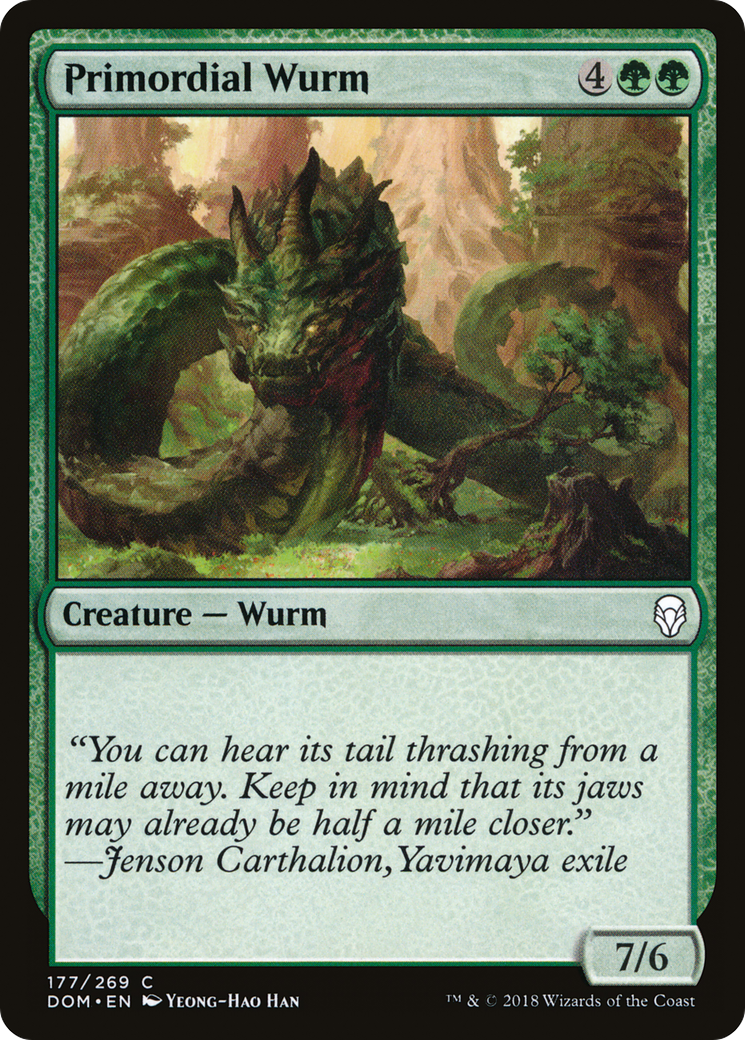 Primordial Wurm (DOM-177) [Dominaria] Foil