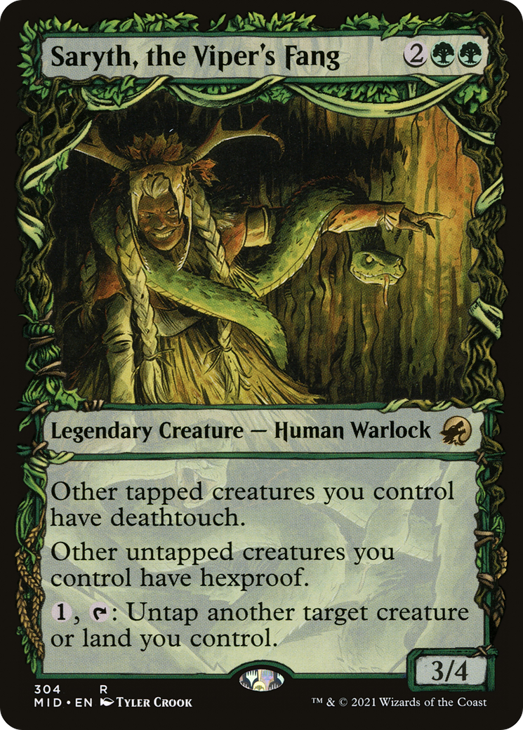 Saryth, the Viper's Fang (Showcase) (MID-304) [Innistrad: Midnight Hunt] Foil