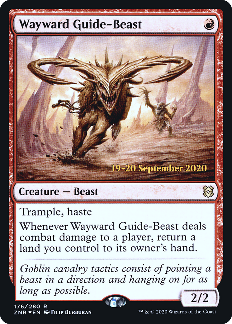 Wayward Guide-Beast (PRE-176) [Zendikar Rising Promos] Foil