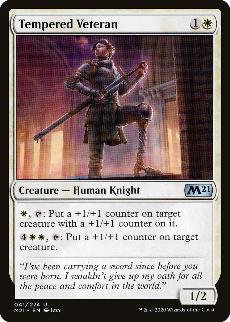 Tempered Veteran (M21-041) [Core Set 2021]