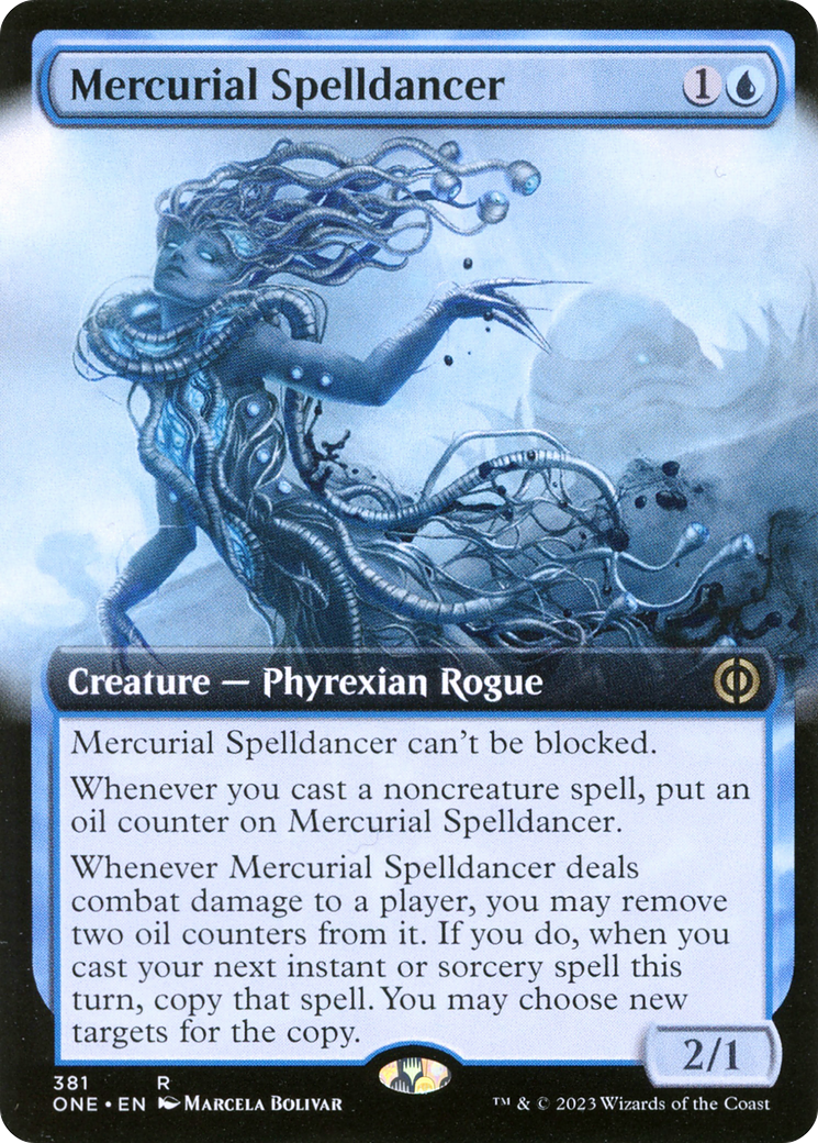 Mercurial Spelldancer (Extended Art) (ONE-381) [Phyrexia: All Will Be One] Foil