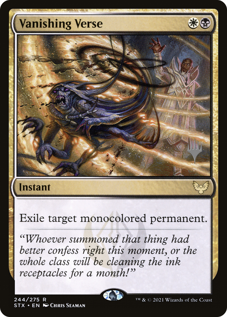 Vanishing Verse (PPSTX-244) [Promo Pack: Strixhaven: School of Mages Promos] Foil