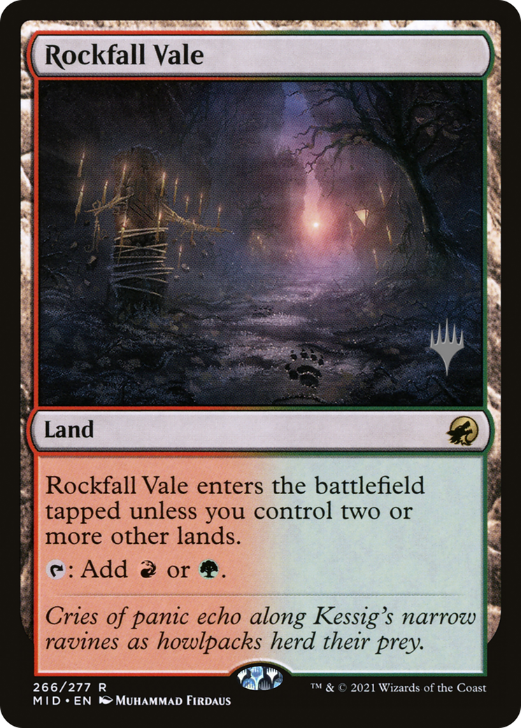 Rockfall Vale (PPMID-266) [Promo Pack: Innistrad: Midnight Hunt Promos]